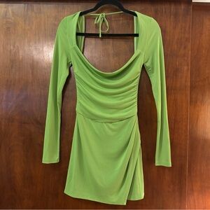 Tiger Mist Joslin Long Sleeve Mini Dress Green XS